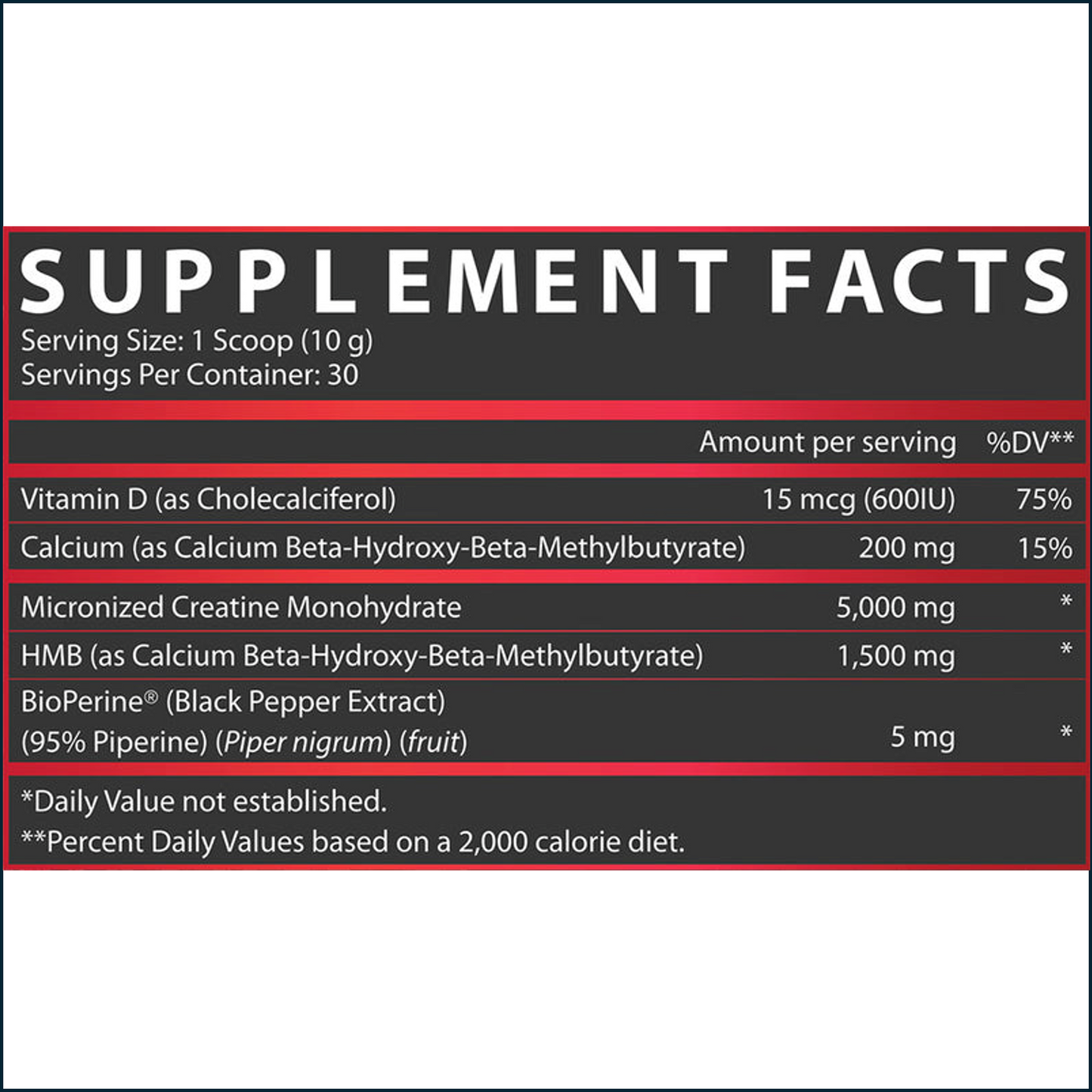 Nutrex Creatine+ HMB 30 Servings