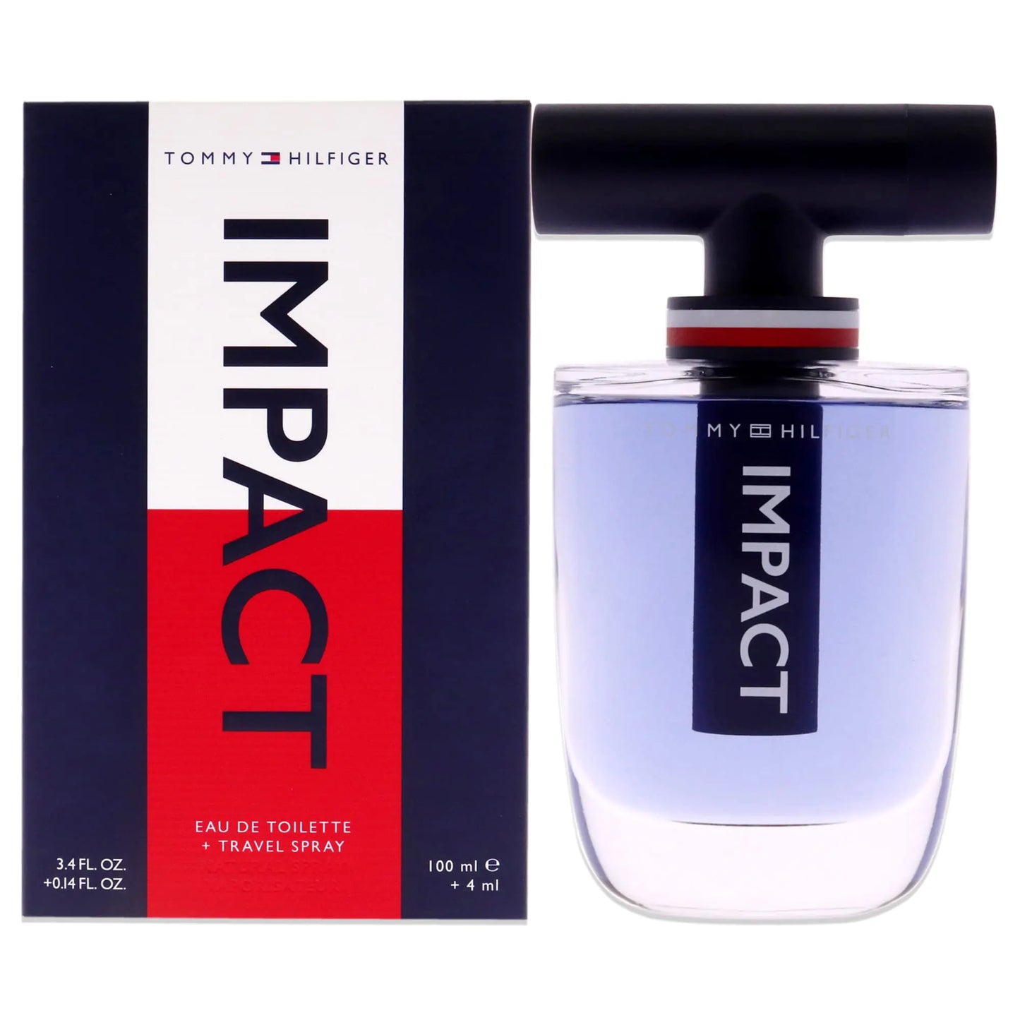 Coffret Cadeau Tommy Hilfiger Impact pour Homme 3.4oz EDT Vaporisateur 4ml (Mini) Vaporisateur de Voyage 2 Pièces