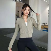 Olive Green Cropped Running Sport Coat