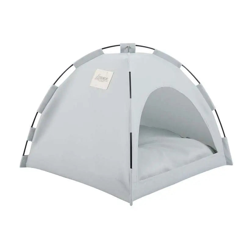 Olive Green Zippered Cat Tent