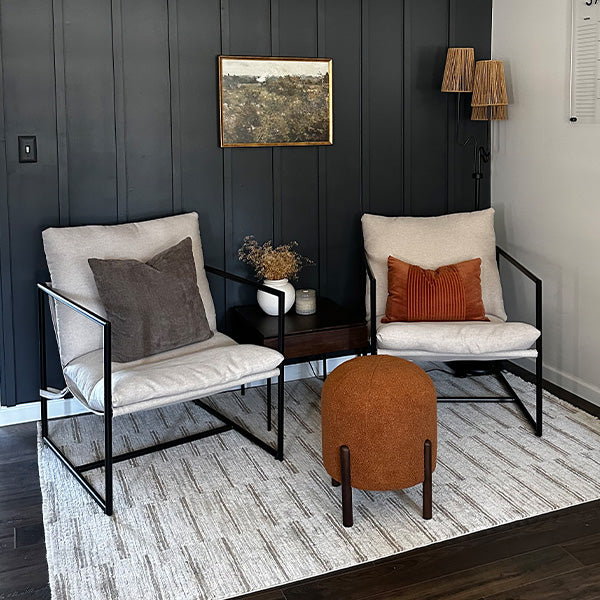 Plush Boucle Drum Ottoman – Choose Your Color