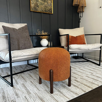 Plush Boucle Drum Ottoman – Choose Your Color
