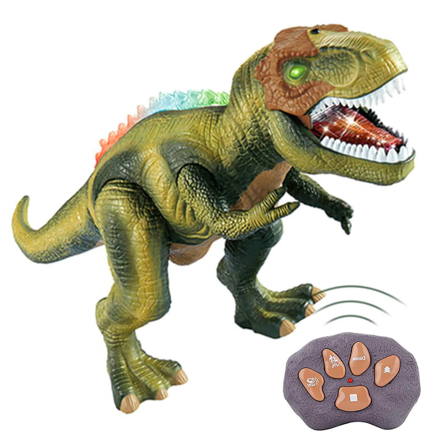 Remote Control T-Rex Dinosaur with Lights Sounds Walking RC Toy