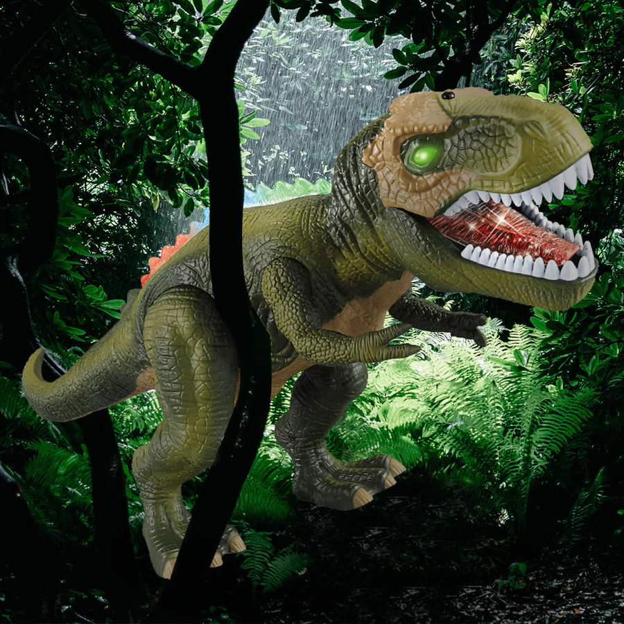 Remote Control T-Rex Dinosaur with Lights Sounds Walking RC Toy