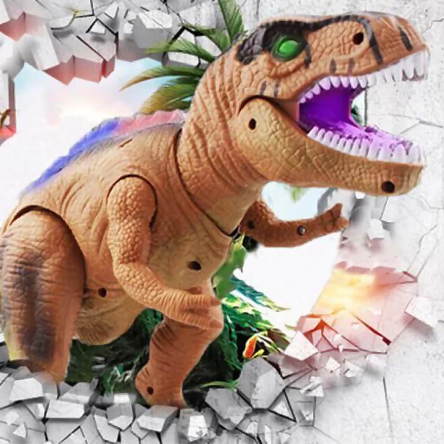 Remote Control T-Rex Dinosaur with Lights Sounds Walking RC Toy