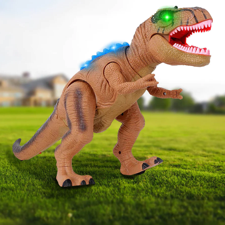 Remote Control T-Rex Dinosaur with Lights Sounds Walking RC Toy