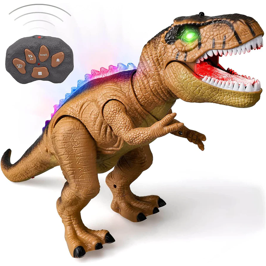 Remote Control T-Rex Dinosaur with Lights Sounds Walking RC Toy