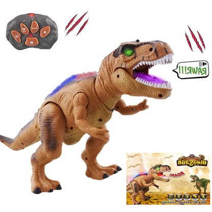 Remote Control T-Rex Dinosaur with Lights Sounds Walking RC Toy
