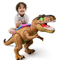 Remote Control T-Rex Dinosaur with Lights Sounds Walking RC Toy