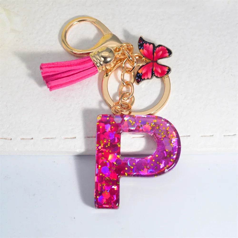 Personalized Butterfly Tassel Keychain 💖