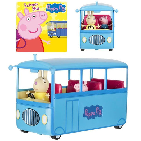 Juguete de modelo de autobús escolar de Peppa Pig para la diversión en el aula