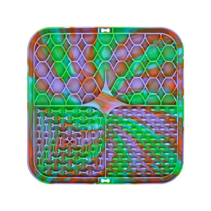 Silicone Pet Lick Mat | Slow Feeder Plate with Suction Cups for Dogs