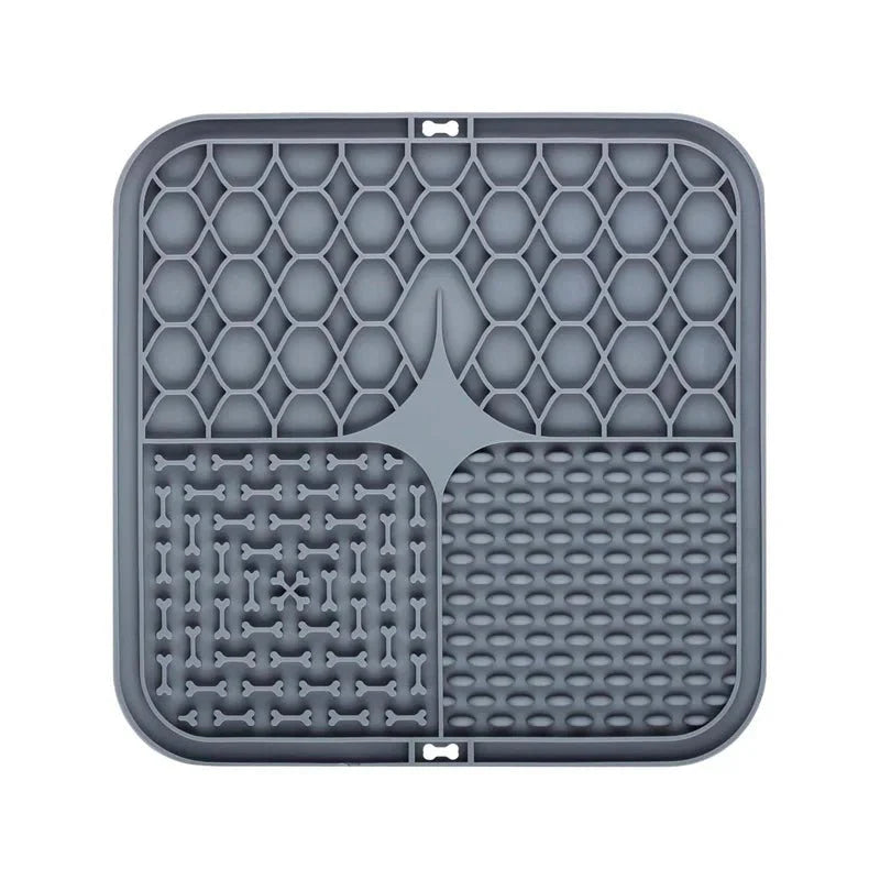 Silicone Pet Lick Mat | Slow Feeder Plate with Suction Cups for Dogs