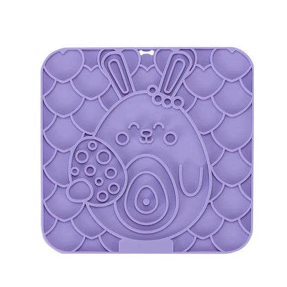 Silicone Pet Lick Mat | Slow Feeder Plate with Suction Cups for Dogs