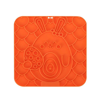 Silicone Pet Lick Mat | Slow Feeder Plate with Suction Cups for Dogs
