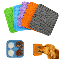 Silicone Pet Lick Mat | Slow Feeder Plate with Suction Cups for Dogs