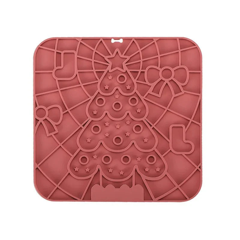 Silicone Pet Lick Mat | Slow Feeder Plate with Suction Cups for Dogs