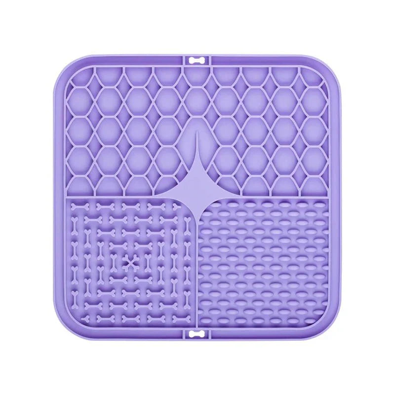 Silicone Pet Lick Mat | Slow Feeder Plate with Suction Cups for Dogs