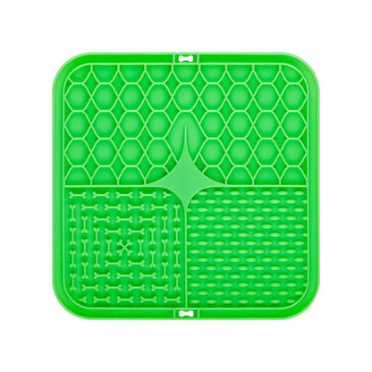 Silicone Pet Lick Mat | Slow Feeder Plate with Suction Cups for Dogs
