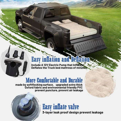 5.5-5.8ft Pickup Truck Bed Air Mattress Beige