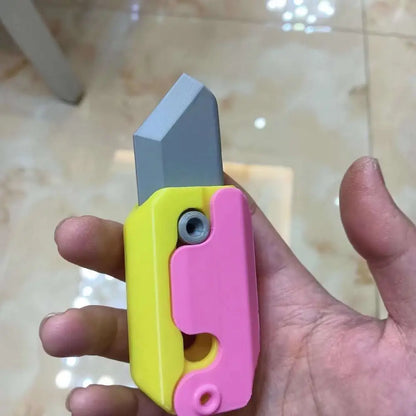 Pink and Lime Radish Knife Gravity Cub Toy