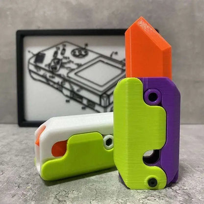 Pink and Lime Radish Knife Gravity Cub Toy