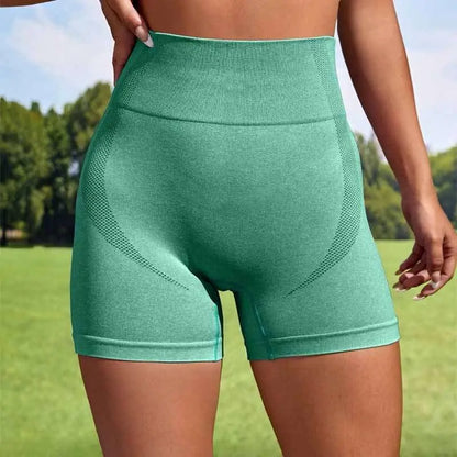 Pink High Waist Women Sport Seamless Short Leggings