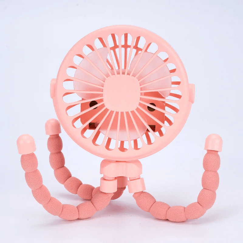 Mini Octopus Folding Fan – 5-in-1 Portable Silent Fan for Baby Stroller, Home & Travel