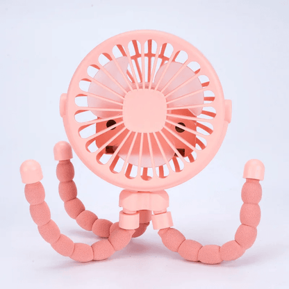 Mini Octopus Folding Fan – 5-in-1 Portable Silent Fan for Baby Stroller, Home & Travel