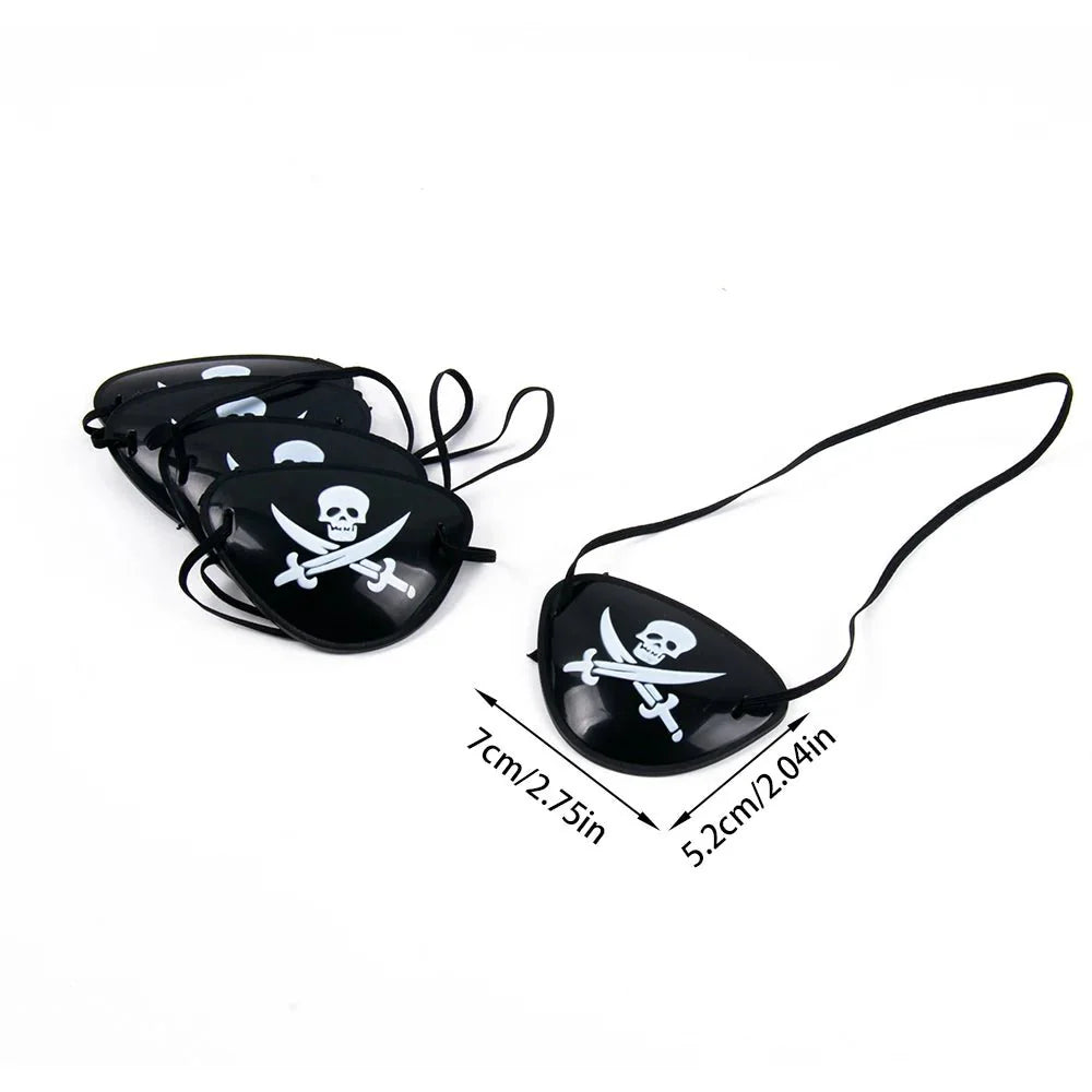 Pirate Skull Hat and Eye Patch Set | Kids Halloween Captain Costume Accessory