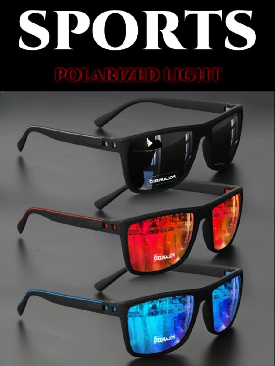 Polarized Square Sunglasses – UV protection Mirror Coated Sport Shades