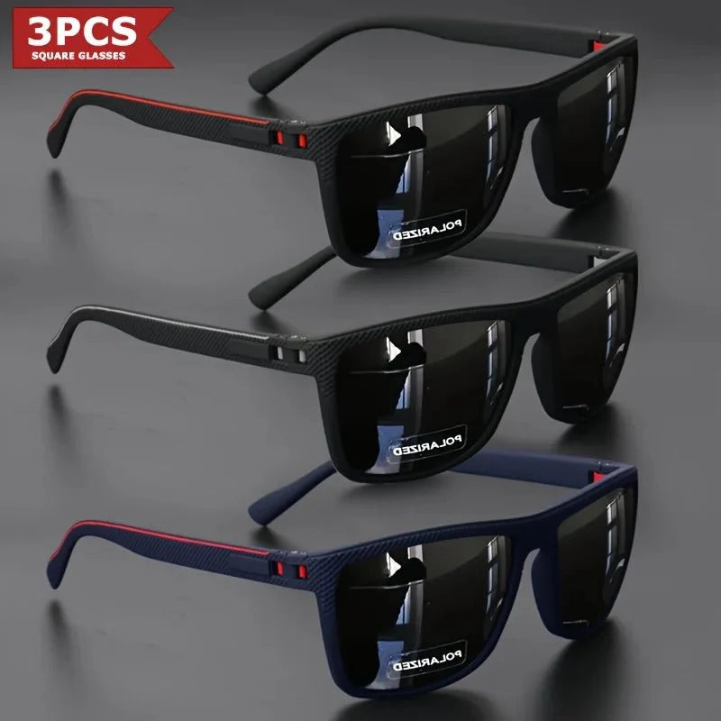 Polarized Square Sunglasses – UV protection Mirror Coated Sport Shades