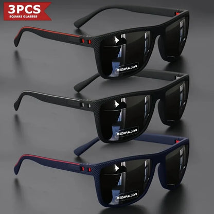 Polarized Square Sunglasses – UV protection Mirror Coated Sport Shades