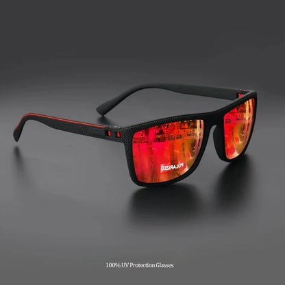 Polarized Square Sunglasses – UV protection Mirror Coated Sport Shades