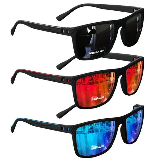 Polarized Square Sunglasses – UV protection Mirror Coated Sport Shades