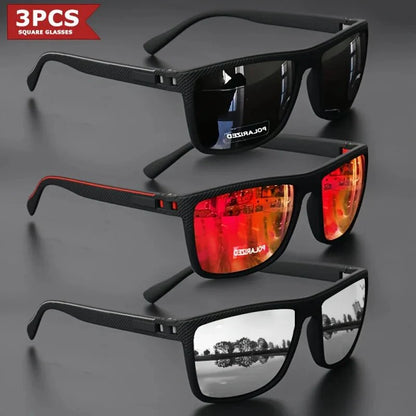 Polarized Square Sunglasses – UV protection Mirror Coated Sport Shades