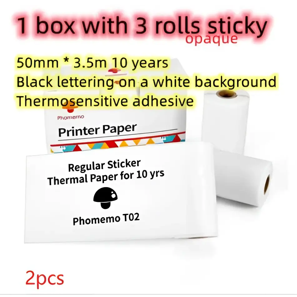 Mini impresora portátil de etiquetas con rollos de papel adhesivo