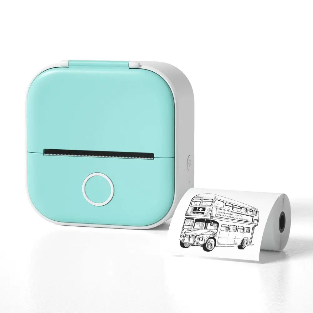 Mini impresora portátil de etiquetas con rollos de papel adhesivo