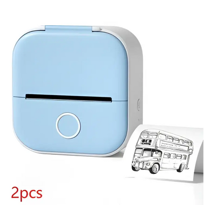 Mini impresora portátil de etiquetas con rollos de papel adhesivo