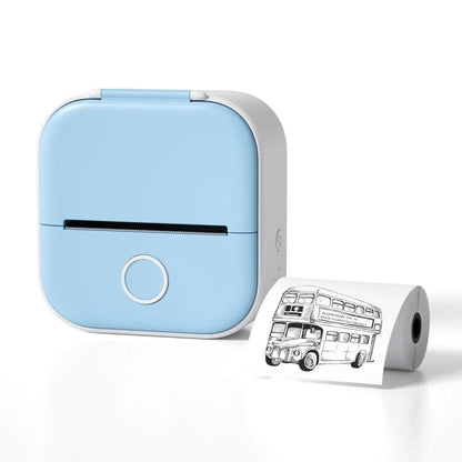 Mini impresora portátil de etiquetas con rollos de papel adhesivo