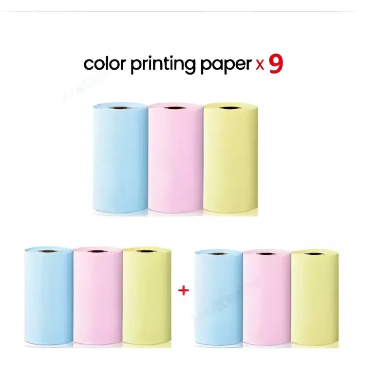 Mini impresora portátil de etiquetas con rollos de papel adhesivo