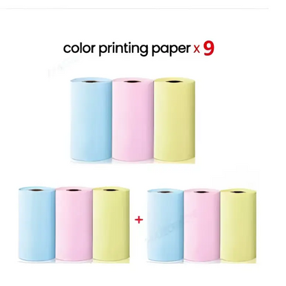 Mini impresora portátil de etiquetas con rollos de papel adhesivo