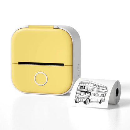 Mini impresora portátil de etiquetas con rollos de papel adhesivo