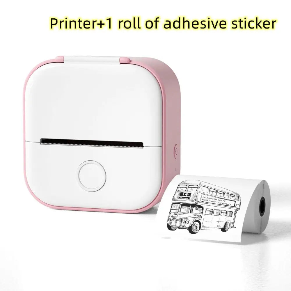 Mini impresora portátil de etiquetas con rollos de papel adhesivo