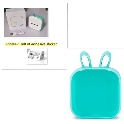 Mini impresora portátil de etiquetas con rollos de papel adhesivo