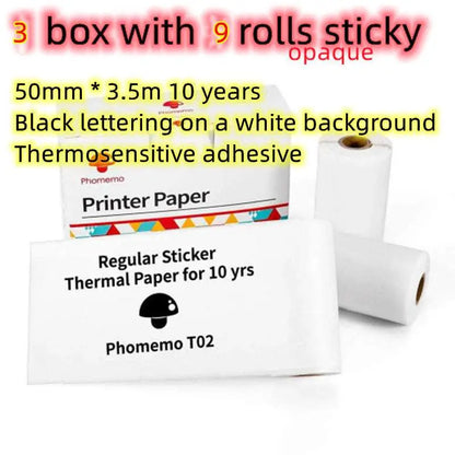Mini impresora portátil de etiquetas con rollos de papel adhesivo