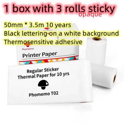 Mini impresora portátil de etiquetas con rollos de papel adhesivo