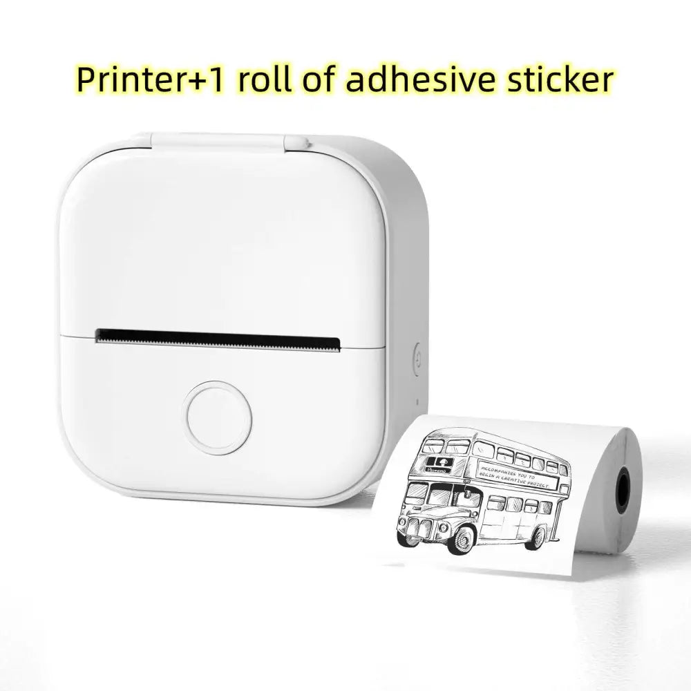 Mini impresora portátil de etiquetas con rollos de papel adhesivo