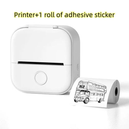 Mini impresora portátil de etiquetas con rollos de papel adhesivo