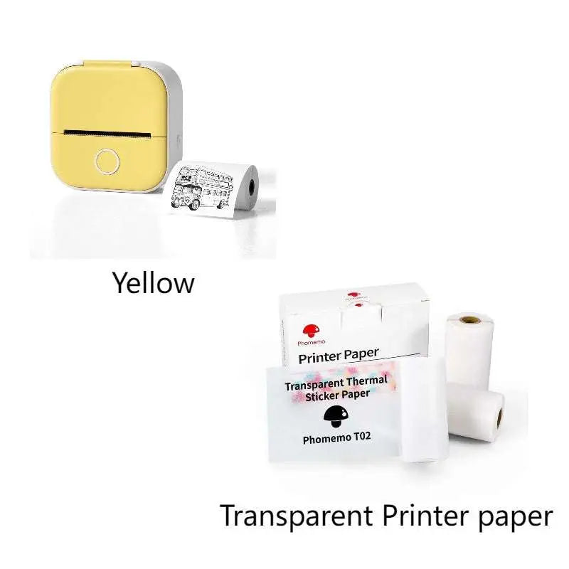 Mini impresora portátil de etiquetas con rollos de papel adhesivo